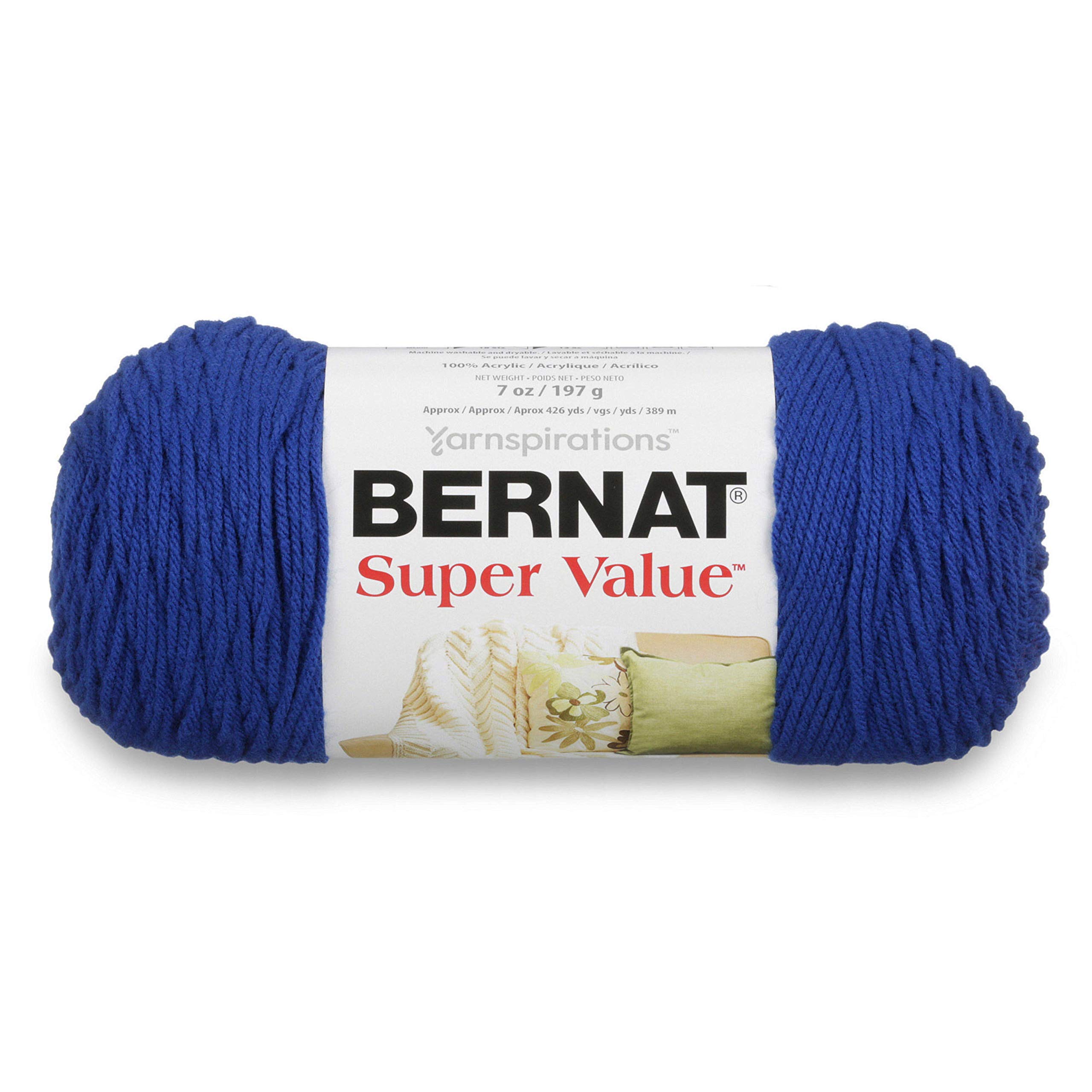 Bernat Super Value Yarn, 5 oz, Royal Blue, 1 Ball