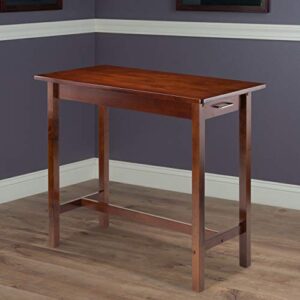 Winsome Wood Kitchen Island Table With 2-Drawers, Antique Walnut (94540)