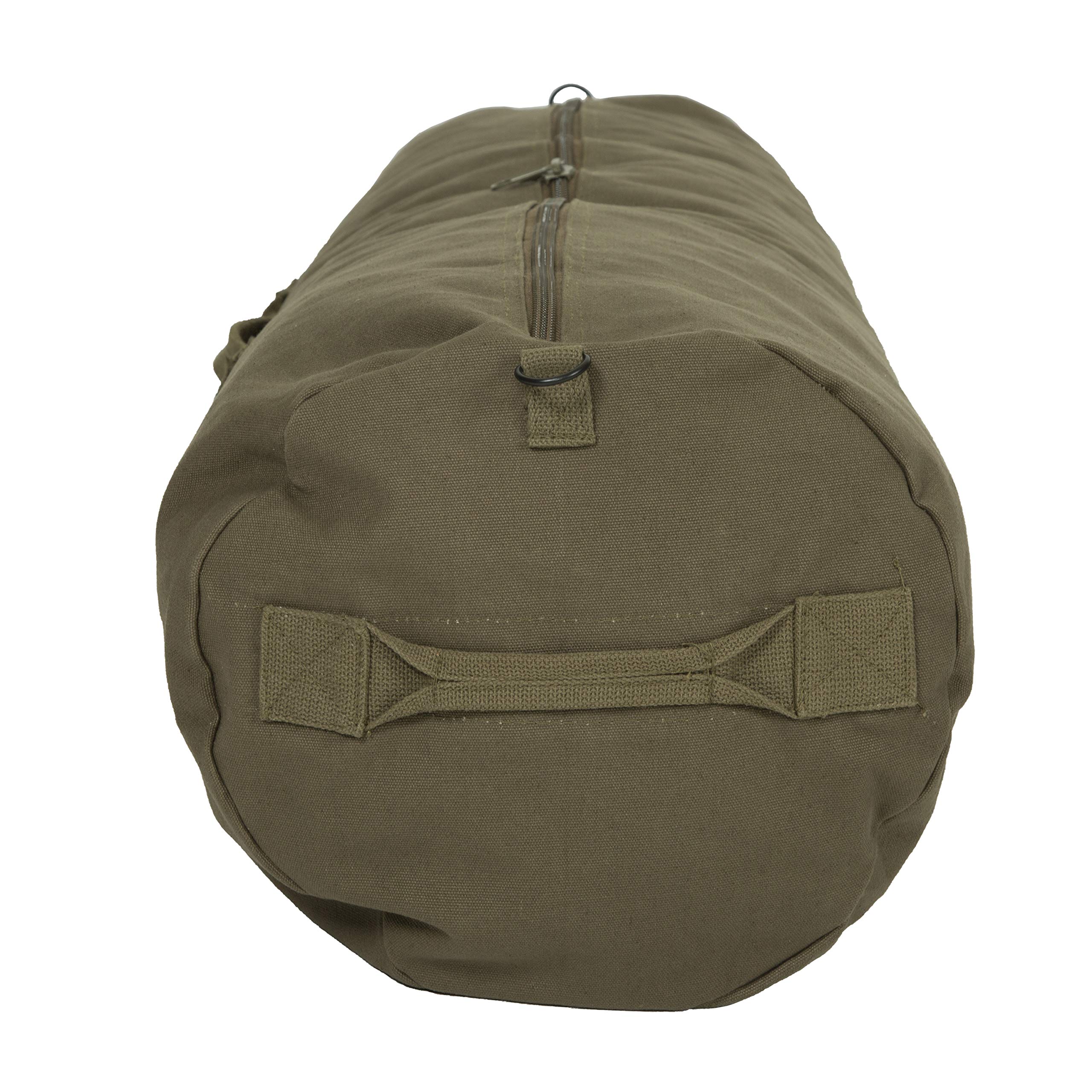 Stansport Zippered Canvas Deluxe Duffel Bag - O.D. Green (1230) 36" H x 21" W