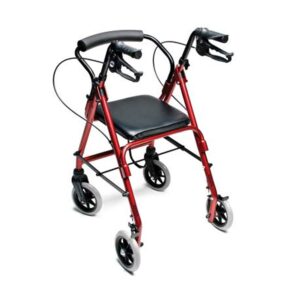 Lumex Walkabout Junior Rollator Walker with Seat, Small & Narrow for Short Adults, Pediatrics & Kids