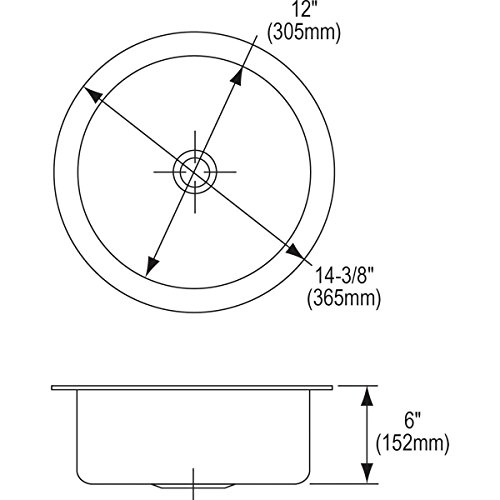 Elkay ELUH12FB Lustertone Classic Single Bowl Undermount Stainless Steel Sink