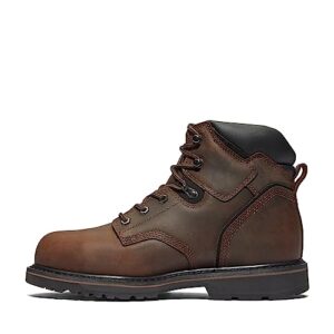 Timberland PRO mens Pit 6 Inch Steel Safety Toe Industrial Work Boot,Color: Brown/Brown, 9.5 US