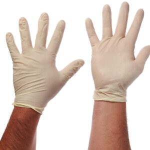 100 Disposable Latex Gloves, Powder Free Size X-large