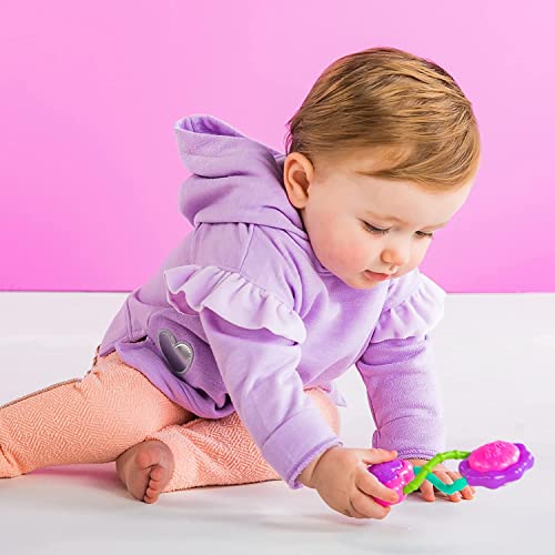 Bright Starts Rattle and Shake Barbell Toy - Pretty in Pink, Ages 3 Months +