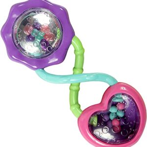 Bright Starts Rattle and Shake Barbell Toy - Pretty in Pink, Ages 3 Months +