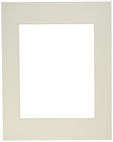 Callen HC1114-11001 Single Hand Cut Photo Mat with Bevel Edge, 11-Inch x 14-Inch, Ivory/White Core