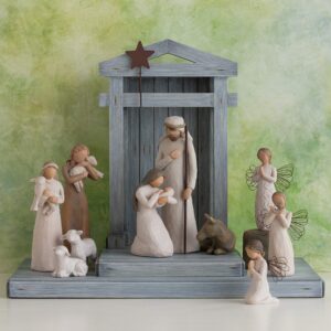 Willow Tree 6-Piece Nativity Set, Behold The Awe and Wonder of The Christmas Story, Build a Family Holiday Tradition with Classic Nativity Collection, Sculpted Hand-Painted Figures