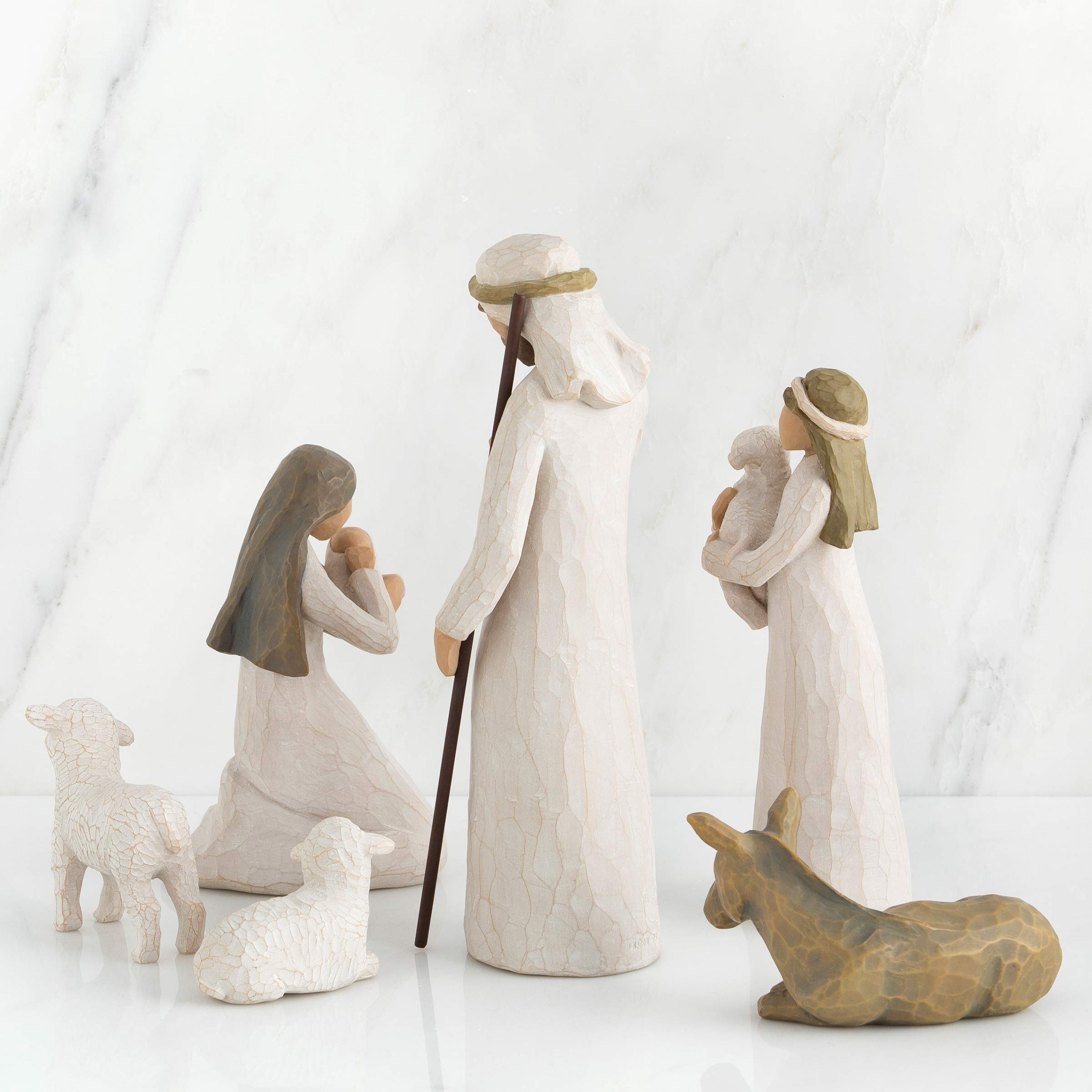 Willow Tree 6-Piece Nativity Set, Behold The Awe and Wonder of The Christmas Story, Build a Family Holiday Tradition with Classic Nativity Collection, Sculpted Hand-Painted Figures