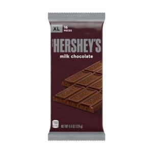 HERSHEY'S Milk Chocolate XL, Candy Bars, 4.4 oz (12 Count, 16 Pieces)