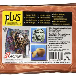 ACTIVA Plus Clay Natural Self-Hardening Clay Terra Cotta 2.2 pounds