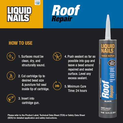 Liquid Nails Roof Repair (RR808), 10.3 oz