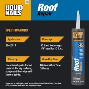 Liquid Nails Roof Repair (RR808), 10.3 oz