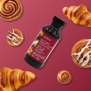 Lorann Oils Buttery Sweet Dough Bakery Emulsion: Authentic Sweet Dough Taste, Ideal for Amplifying Sweet Bready Notes in Baked Goods, Gluten-Free, Keto-Friendly, Sweet Dough Flavoring Essential