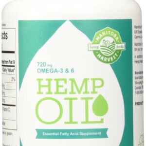 Manitoba Harvest Hemp Oil, 60 Softgel Capsules (Pack of 3)