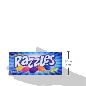 Original Razzles Candy/Gum, Box of 24 1.4-Ounce Bags