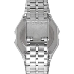 Casio Unisex Digital Watch with Stainless Steel Strap – A159WA-1D, Lcd/Grey, Bracelet