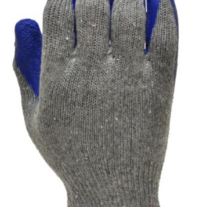 G & F 1511M-DZ Rubber Latex Coated Work Gloves for Construction, Blue, Crinkle Pattern, Men's Medium (Sold by dozen, 12 Pairs)