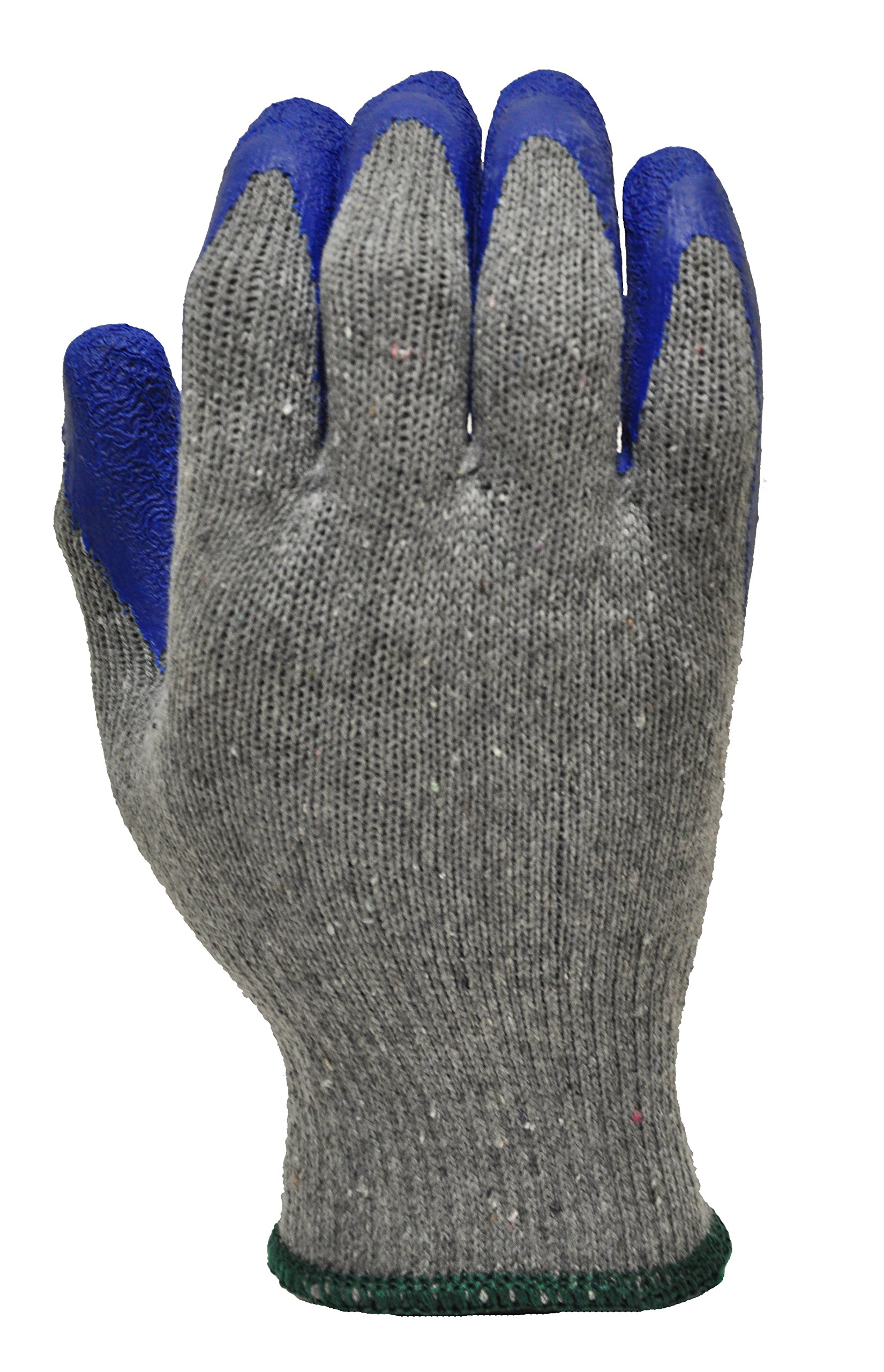 G & F 1511M-DZ Rubber Latex Coated Work Gloves for Construction, Blue, Crinkle Pattern, Men's Medium (Sold by dozen, 12 Pairs)