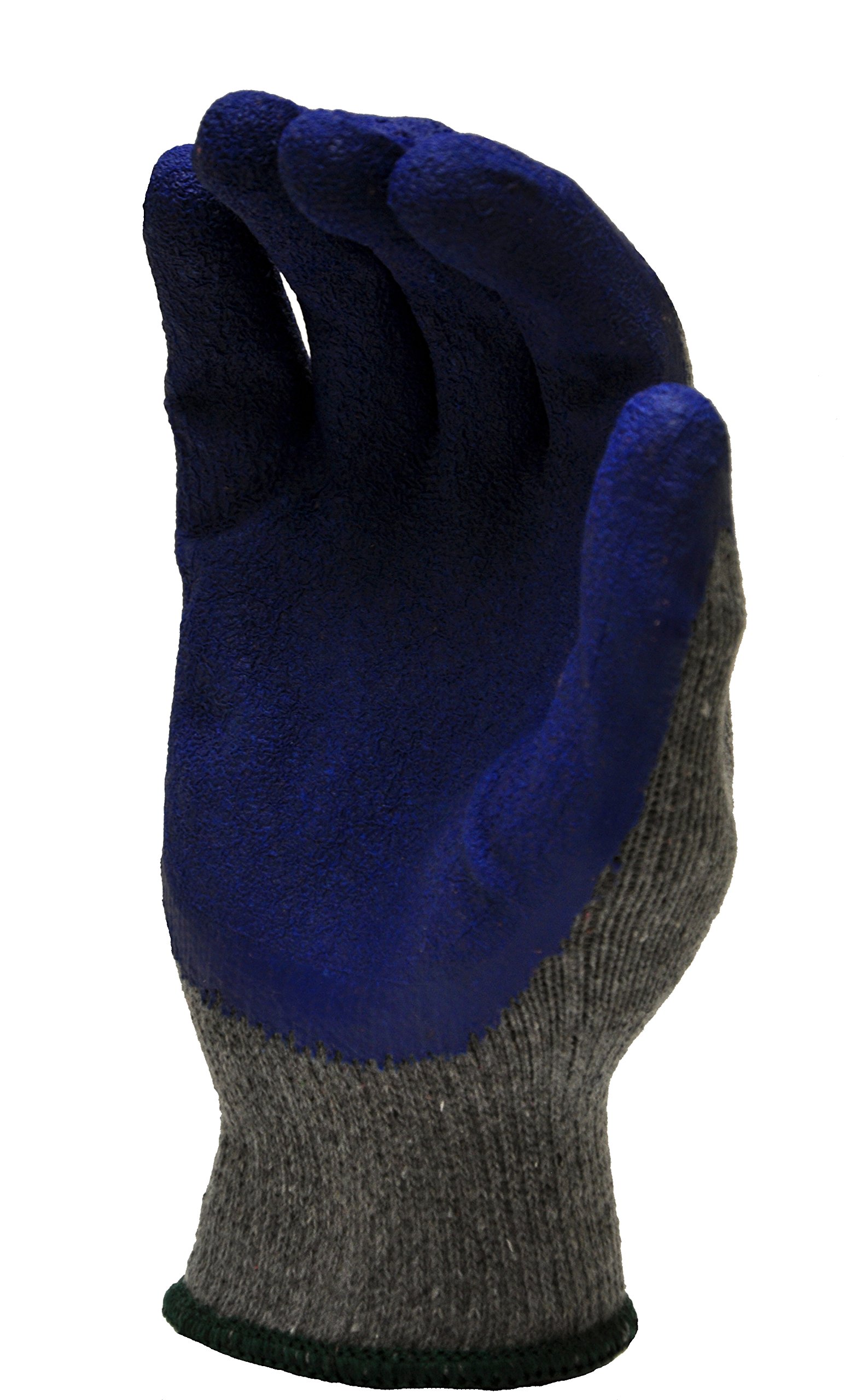 G & F 1511M-DZ Rubber Latex Coated Work Gloves for Construction, Blue, Crinkle Pattern, Men's Medium (Sold by dozen, 12 Pairs)