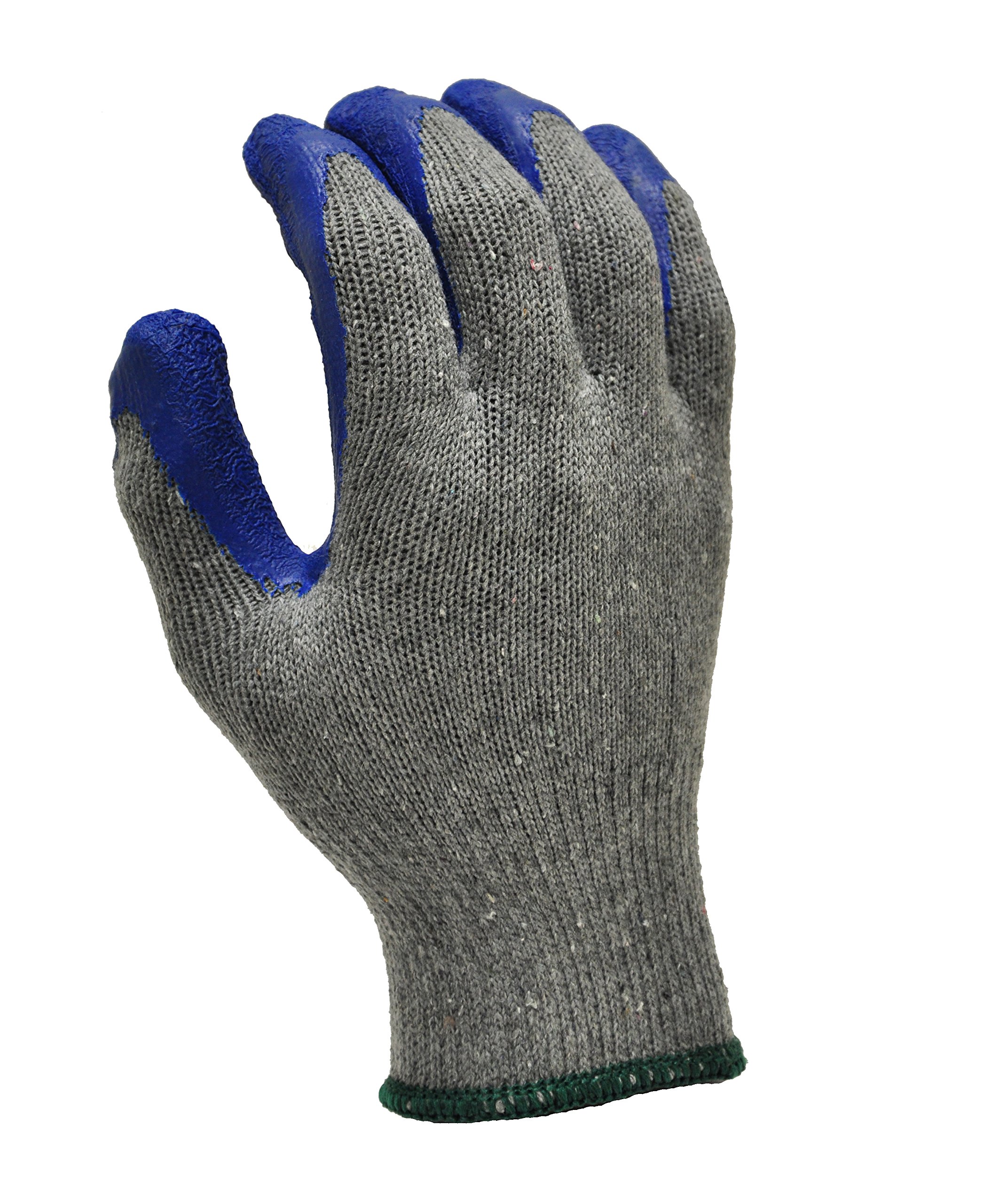 G & F 1511M-DZ Rubber Latex Coated Work Gloves for Construction, Blue, Crinkle Pattern, Men's Medium (Sold by dozen, 12 Pairs)