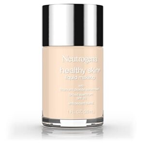 Neutrogena Healthy Skin Liquid Makeup Foundation, Broad Spectrum SPF 20 Sunscreen, Lightweight & Flawless Coverage Foundation with Antioxidant Vitamin E & Feverfew, Classic Ivory, 1 fl. oz