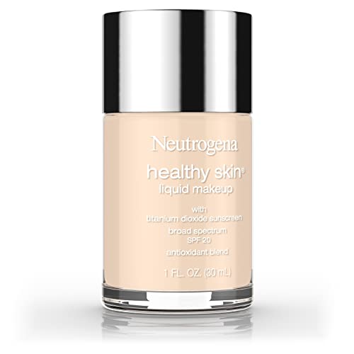 Neutrogena Healthy Skin Liquid Makeup Foundation, Broad Spectrum SPF 20 Sunscreen, Lightweight & Flawless Coverage Foundation with Antioxidant Vitamin E & Feverfew, Classic Ivory, 1 fl. oz