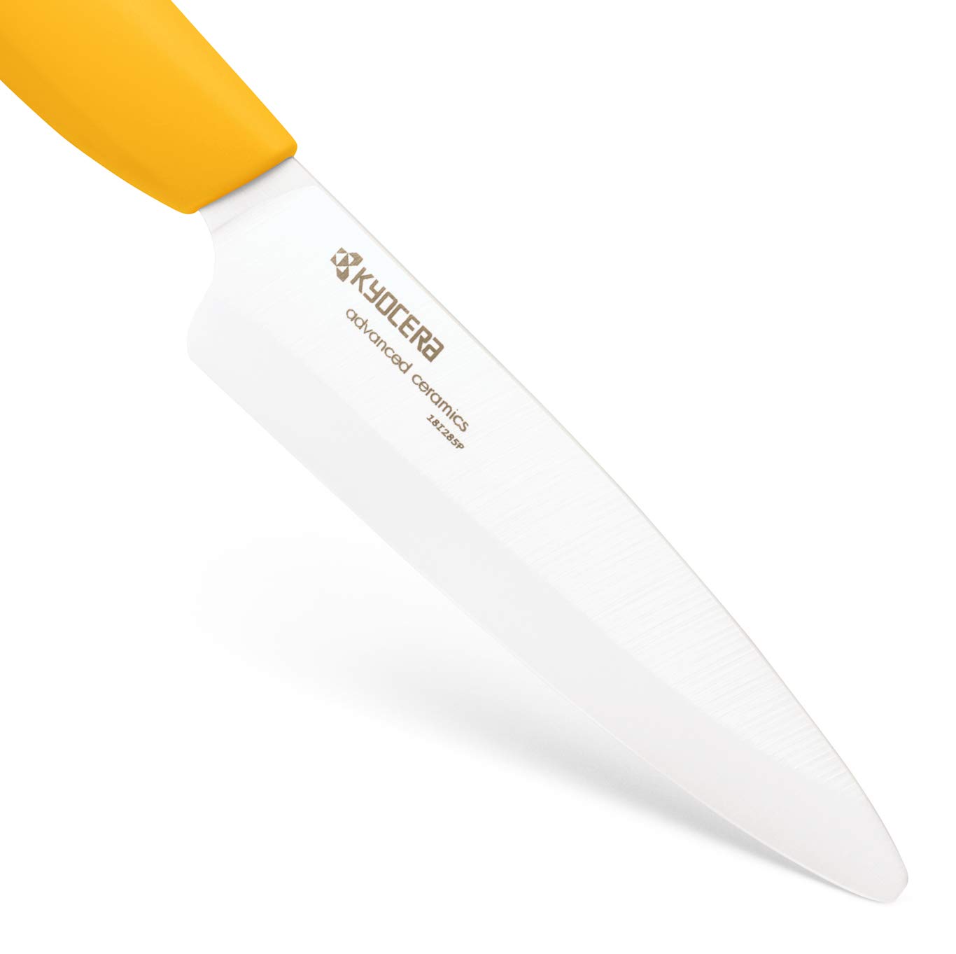 Kyocera Advanced Ceramic Revolution Series 4.5-inch Utility Knife, Yellow Handle, White Blade