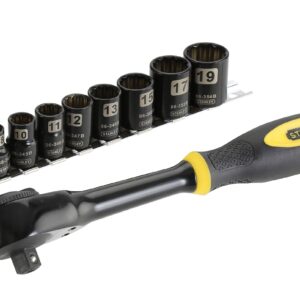 Stanley 0-94-606 Ratchet Rotator (9 Piece), Black/Silver