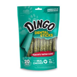 Dingo Tartar And Breath Dental Sticks For All Dogs, 20 Sticks Per Pack