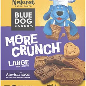 Blue Dog Bakery Natural Dog Treats, More Crunch Large, Assorted Flavors, 18oz Box, 1 Box