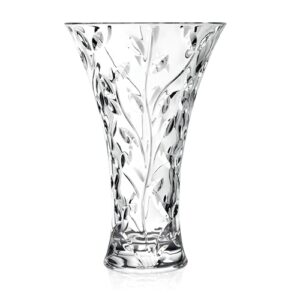 lorren home trends crystal laurus vase 11"-made in italy