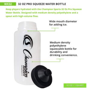 Champion Sports WX32 Pro Squeeze Water Bottle