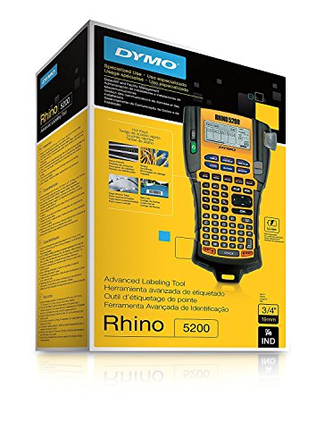 DYMO Industrial Label Maker | Rhino 5200 Label Maker, Time-Saving Hot Keys, Prints Fast, Durable Label Maker For Job Sites and Heavy-Duty Labeling Jobs