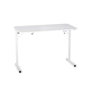 arrow 601 gidget i sew-much-more folding sewing, cutting, quilting, and craft table, portable with lift, white finish