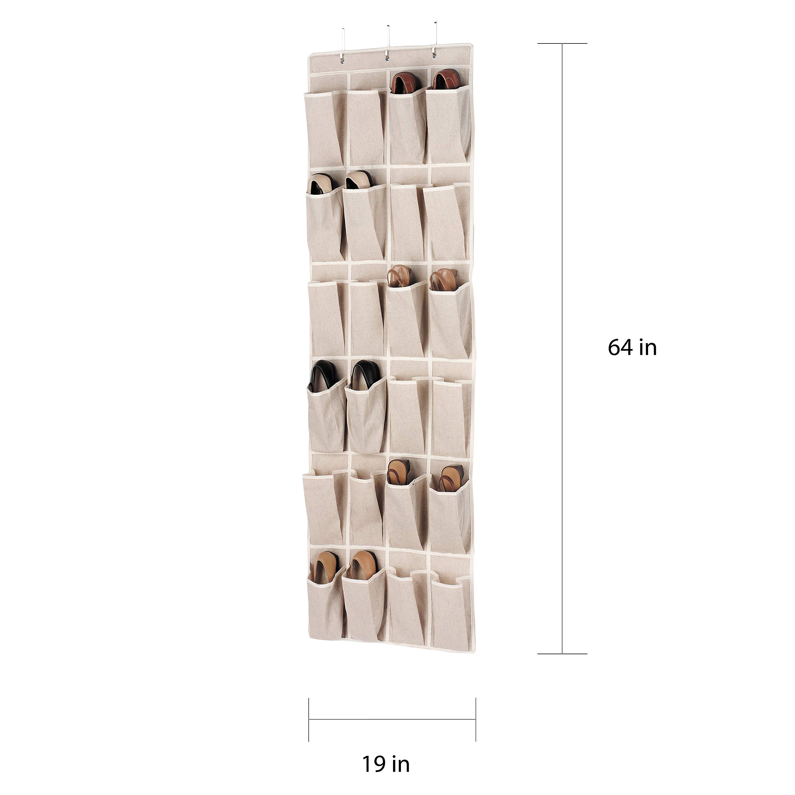 Whitmor Linen Over the Door Shoe Organizer