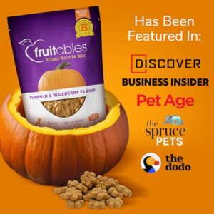 Fruitables Crunchy Baked Dog Treats | Pumpkin & Blueberry | 7 Ounces, Model Number: 2157