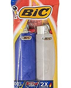 Bic Classic Full Size Lighters 2 Lighter Pack, Colors May Vary