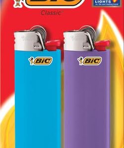 Bic Classic Full Size Lighters 2 Lighter Pack, Colors May Vary