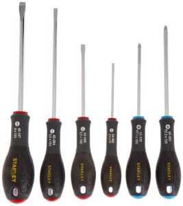 stanley fatmax 6 piece screwdriver set, parallel/flared/pozi