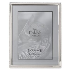 lawrence frames bead border design, 8x10, silver