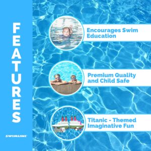 SWIMLINE Titanic Themed Dive Toy Sinking Ship Hidden Treasure Combo Pack Catch And Retrieval Cruise Ship Game For Swimming Pool & Bath Tub For Kids Multi Color Rings Underwater Dive Practice Education