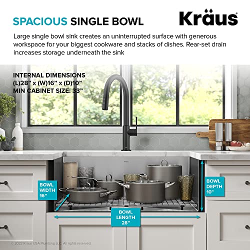 Kraus KHU100-30 Kitchen Sink, 30 Inch, Stainless Steel