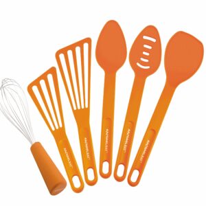 Rachael Ray Gadgets Utensil Kitchen Cooking Tools Set, 6 Piece, Orange