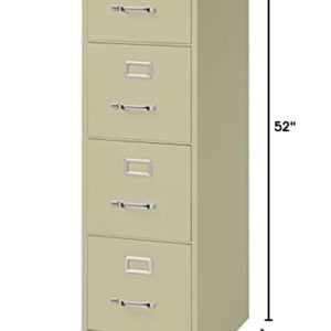 25" Deep Commercial 4 Drawer Letter Size High Side Vertical File Cabinet Color: Putty