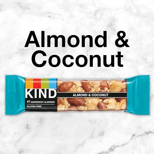 KIND Bars, Almond & Coconut, Healthy Snacks, Gluten Free, 12 Count