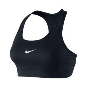 nike women's victory compression sports bra, black/white, small