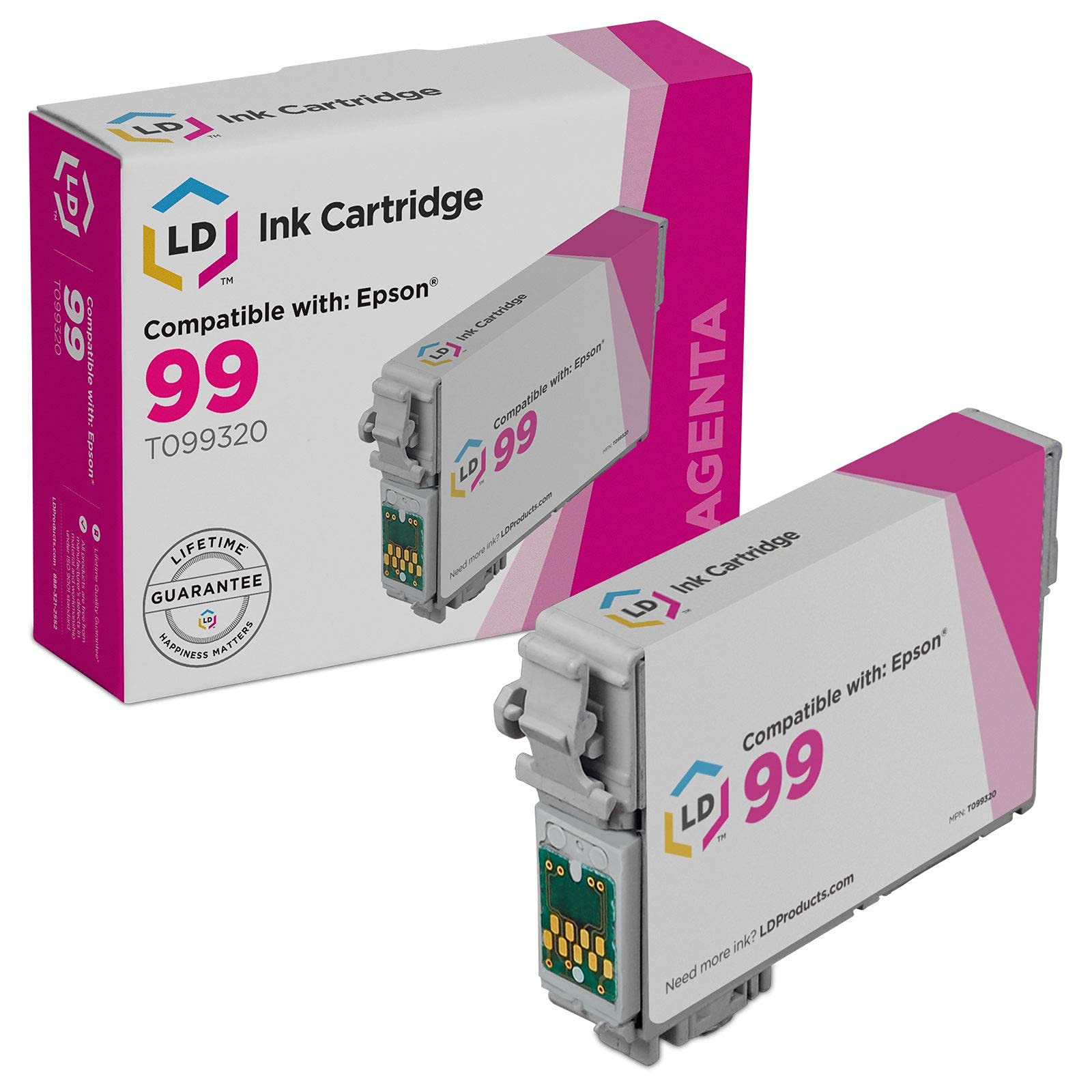 LD Products Remanufactured Ink Cartridge Replacement for Epson T0993 ( Magenta )