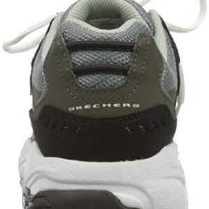 Skechers Sport Men's Stamina Nuovo Cutback Lace-Up Sneaker,Charcoal/Black,11 M US