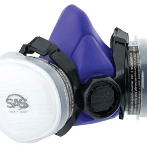 SAS Safety 8661-92 Bandit Half Mask Respirator, Medium, Blue