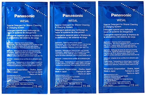 Panasonic Cleaning Solution Refill for Men’s Shaver Automatic Clean and Charge Systems, 3-Pack - WES4L03